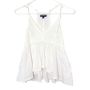 Express Top Spaghetti Strap Racerback White Flowy Top Size XS